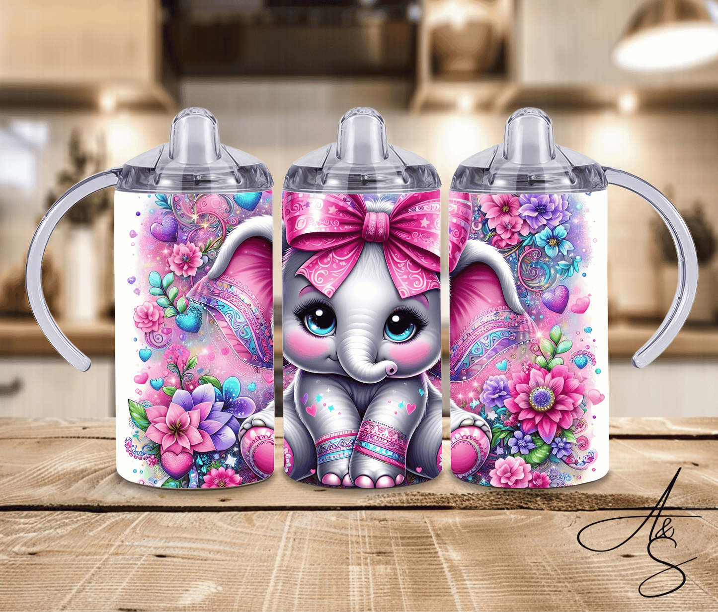 Éléphant rose