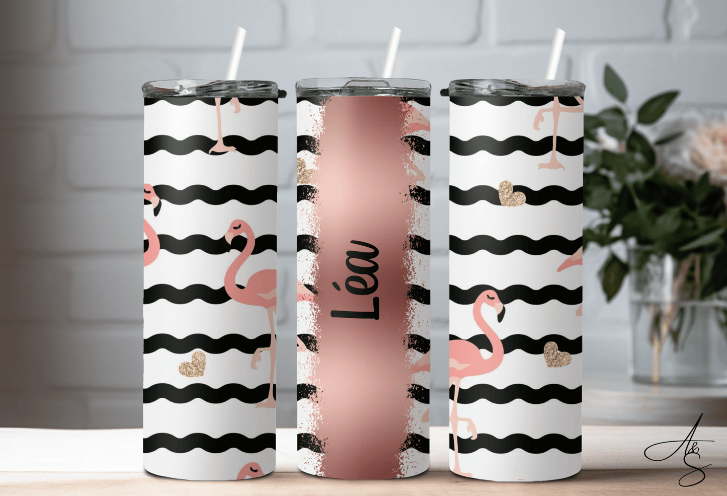 Flamant rose personnalisable
