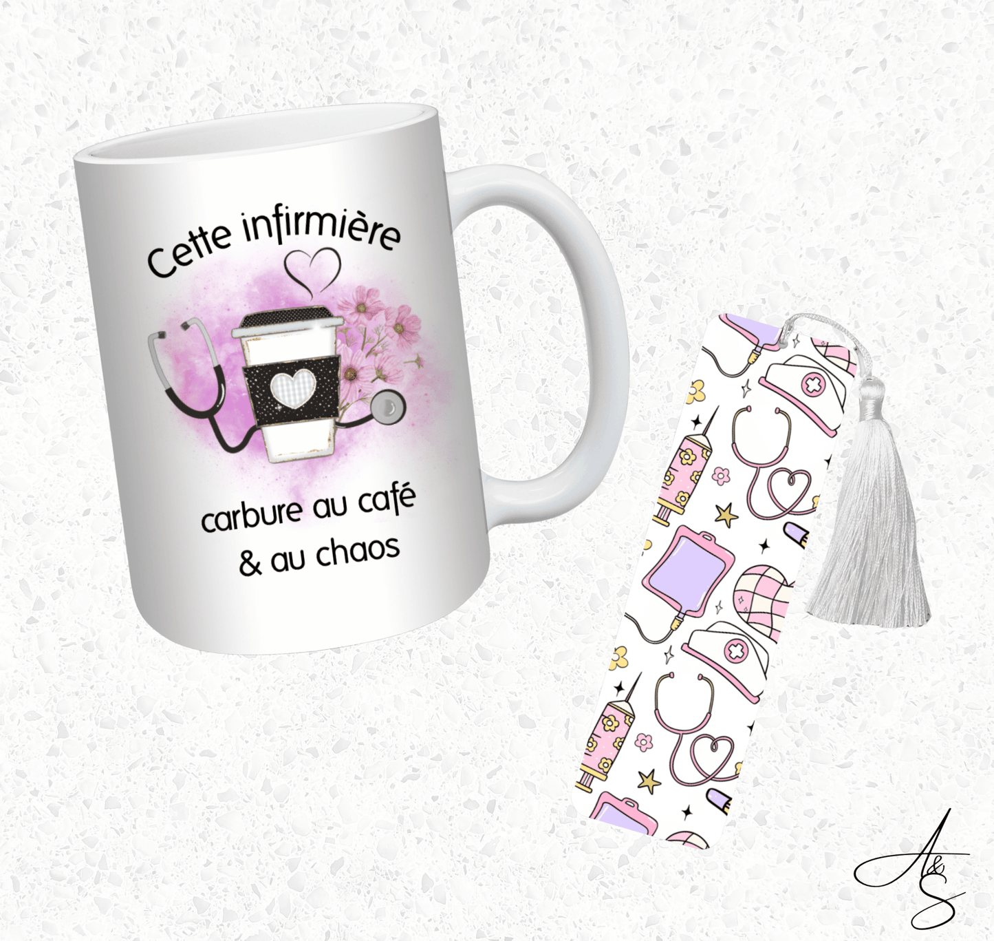 Ensemble cette infirmière carbure au café au café