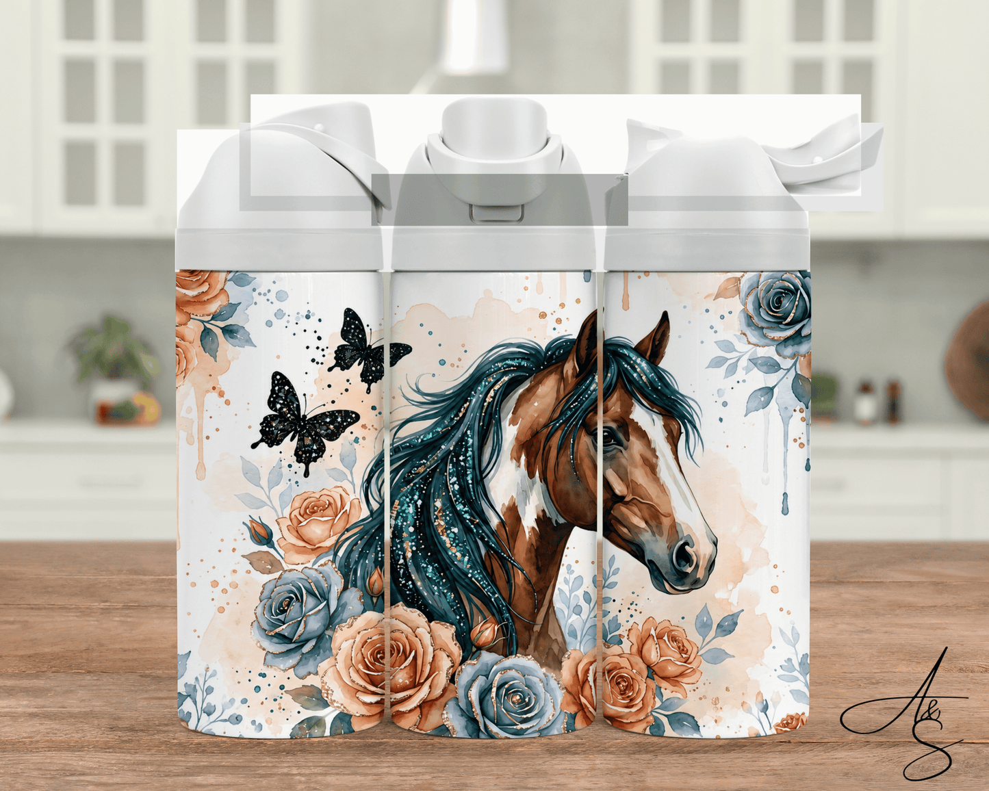 Cheval brillant & papillon