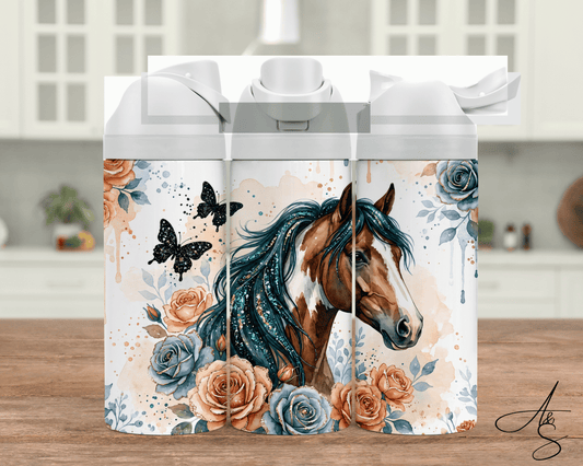 Cheval brillant & papillon