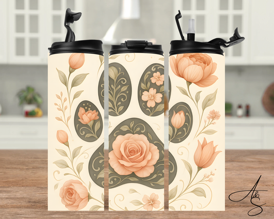 Patte d’animal & rose