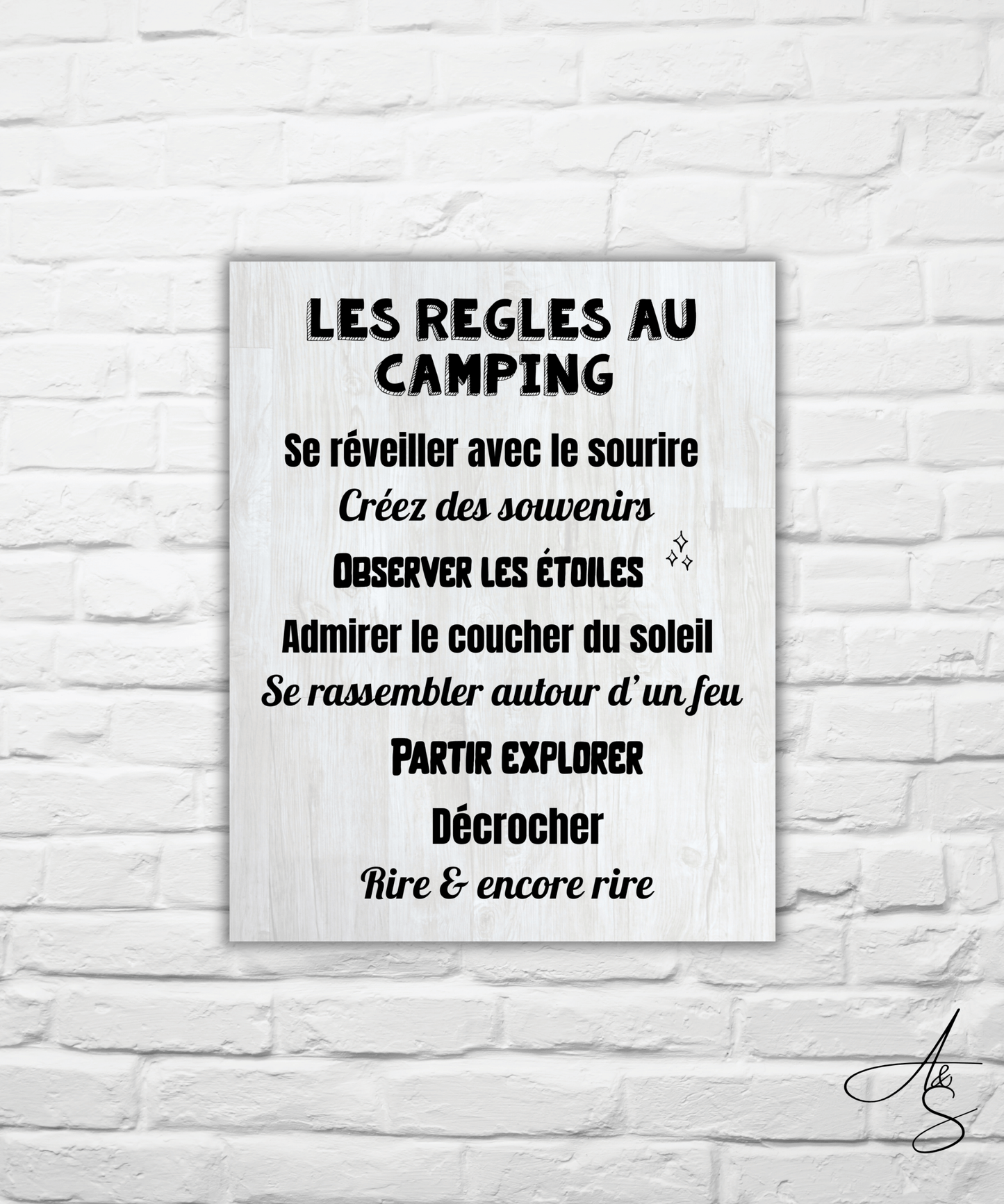 Les règles au camping