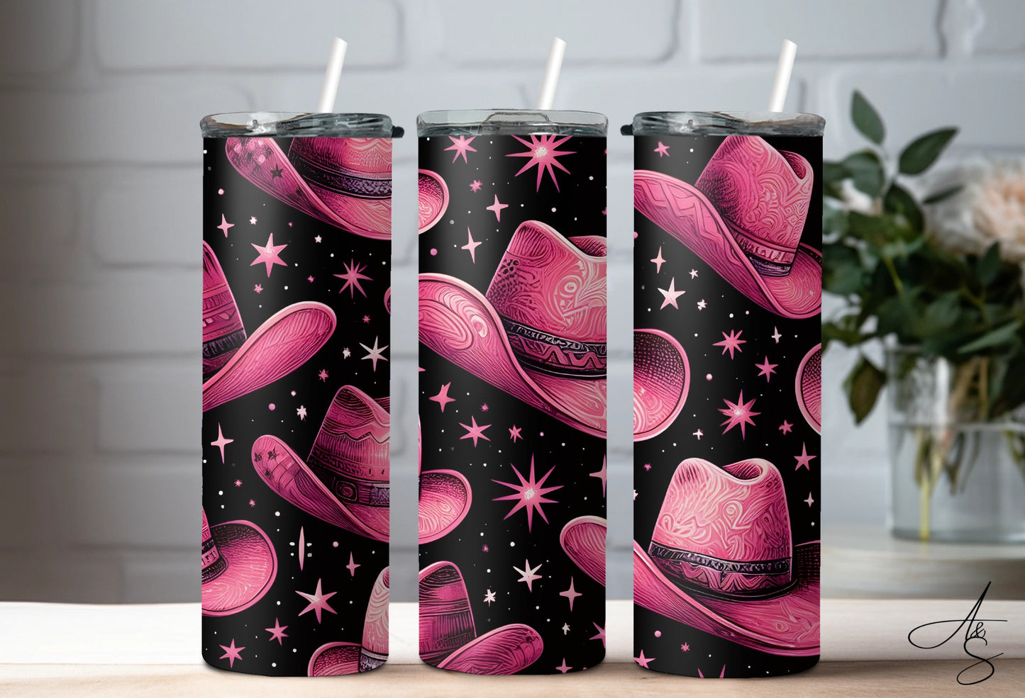 Chapeau de cowgirl rose