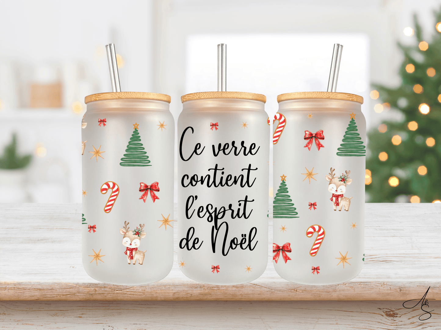 Ce verre contient l’esprit de Noël