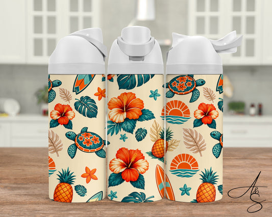 Tortue & hibiscus
