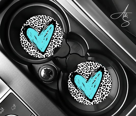 Léopard & cœur bleu
