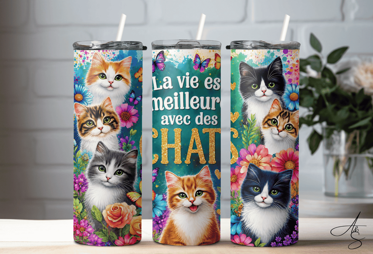 La vie est meilleure avec des chats