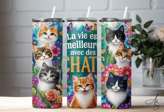La vie est meilleure avec des chats