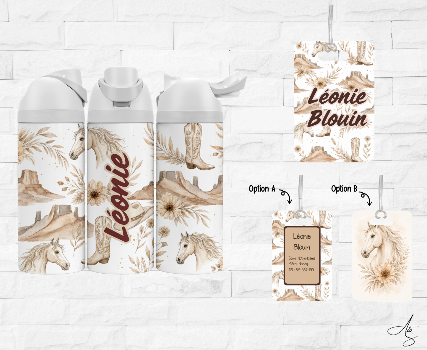 Ensemble cheval blanc