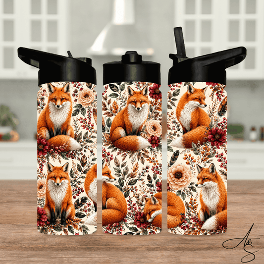 Fleurs et renard