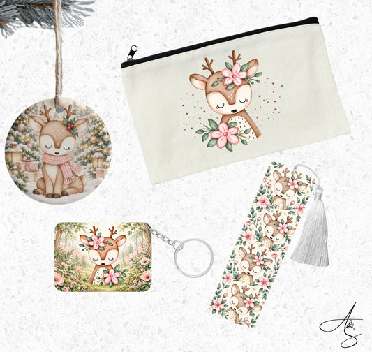 Ensemble cerf & fleurs
