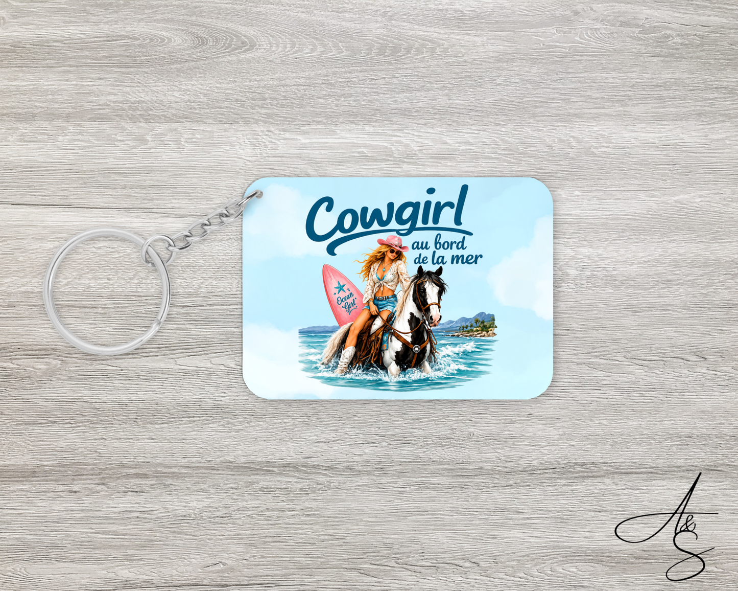 Cowgirl au bord de la mer