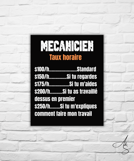 Taux horaire mécanicien