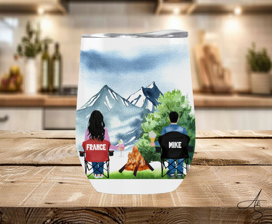 Couple en camping personnalisé
