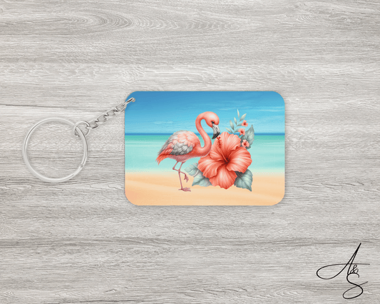 Flamant rose & hibiscus