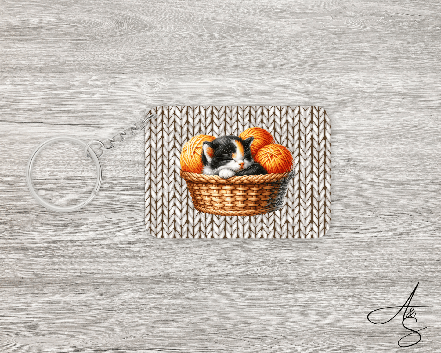 Chaton, panier & laine