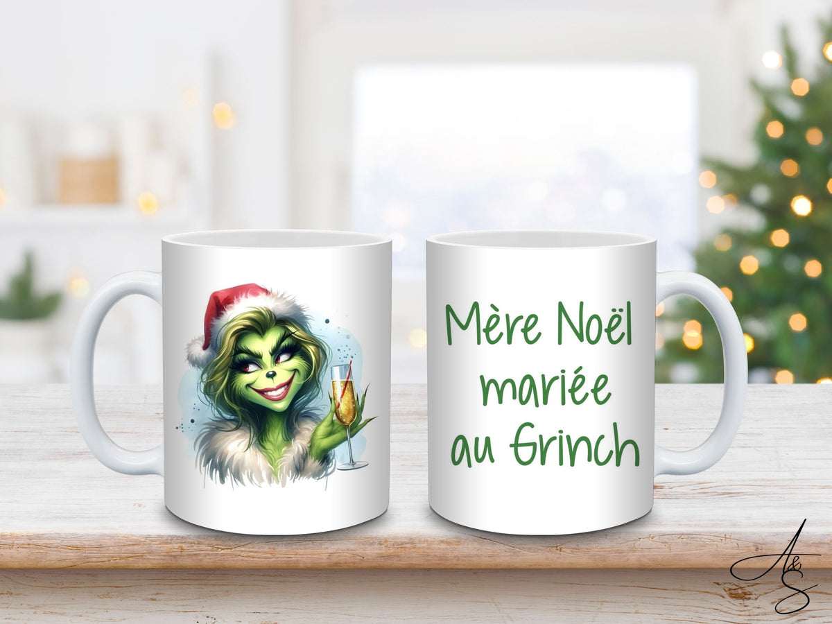 Mère Noël mariée au Grinch
